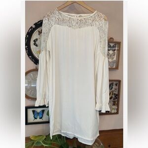 NWT Maje Cream Long Sleeve Lace Dress